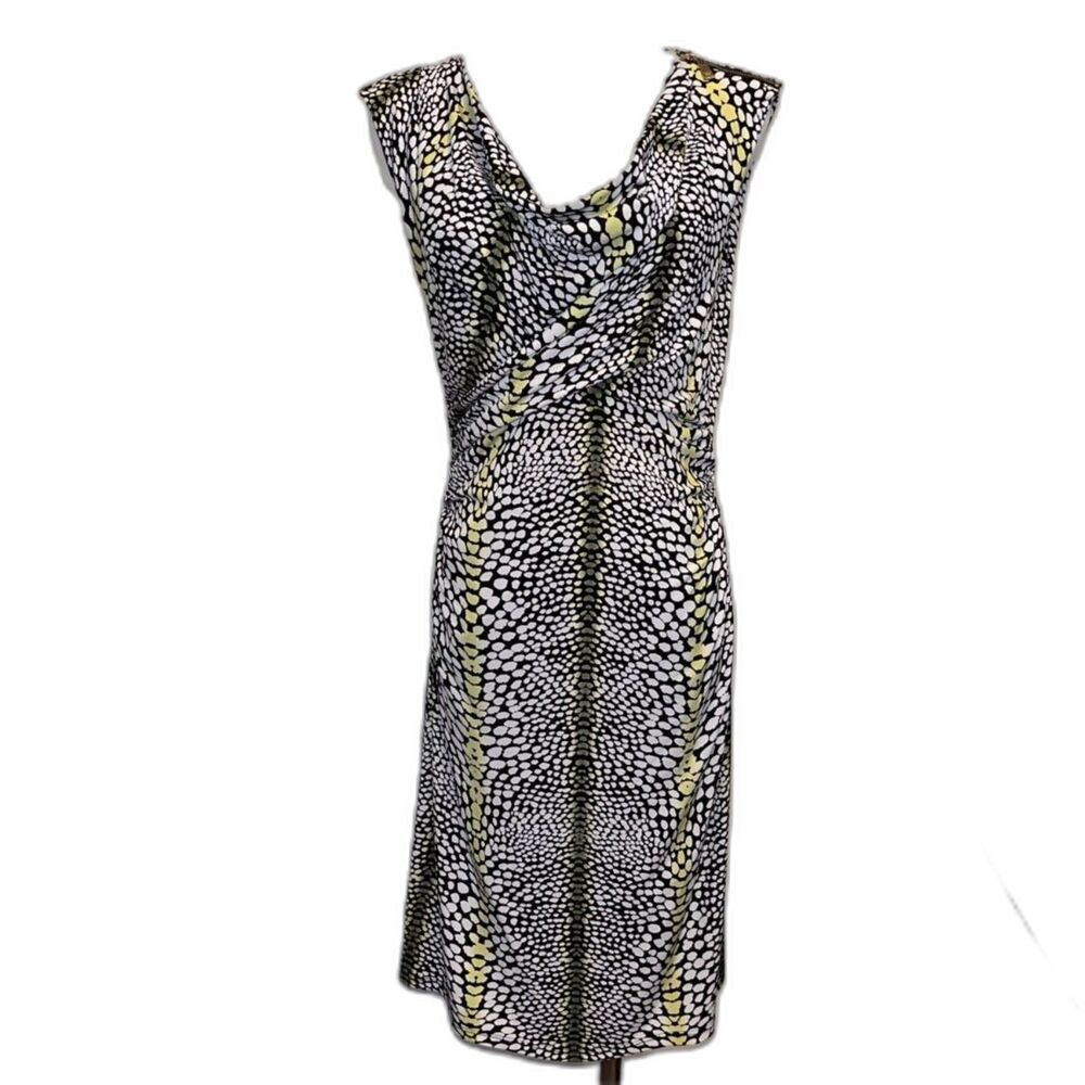 Chaus New York Sidewalk Safari Mini Dress Key Lime Green Size Small